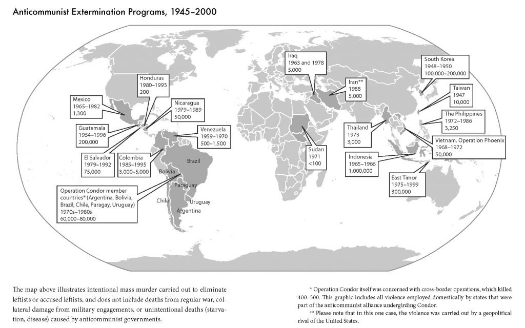 graphic of US-led anticommunism programs around the world